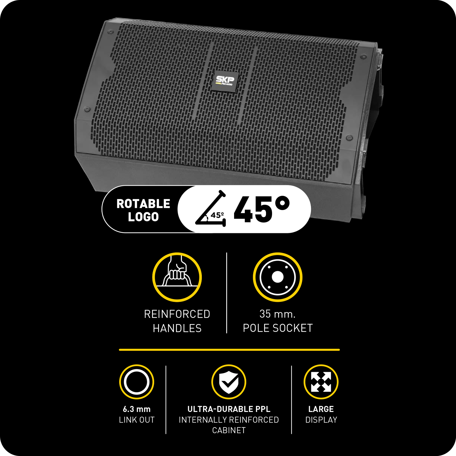 ALTO-FALANTE ATIVO SKP SK 5PX BK