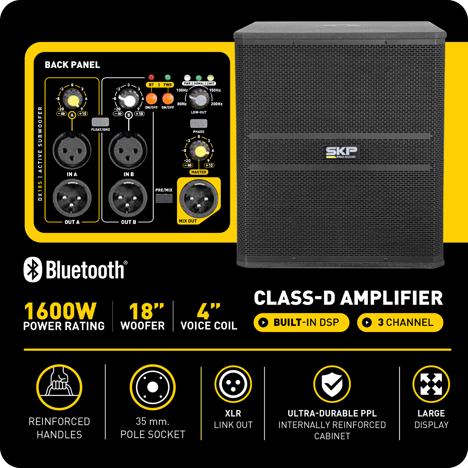ACTIVE SUBWOOFER DX18 S